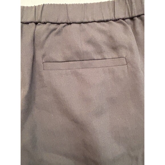 EILEEN FISHER Gray Woven Tencel Grain Pants Large Tapered Ankle Leg Classic Work - Picture 10 of 16